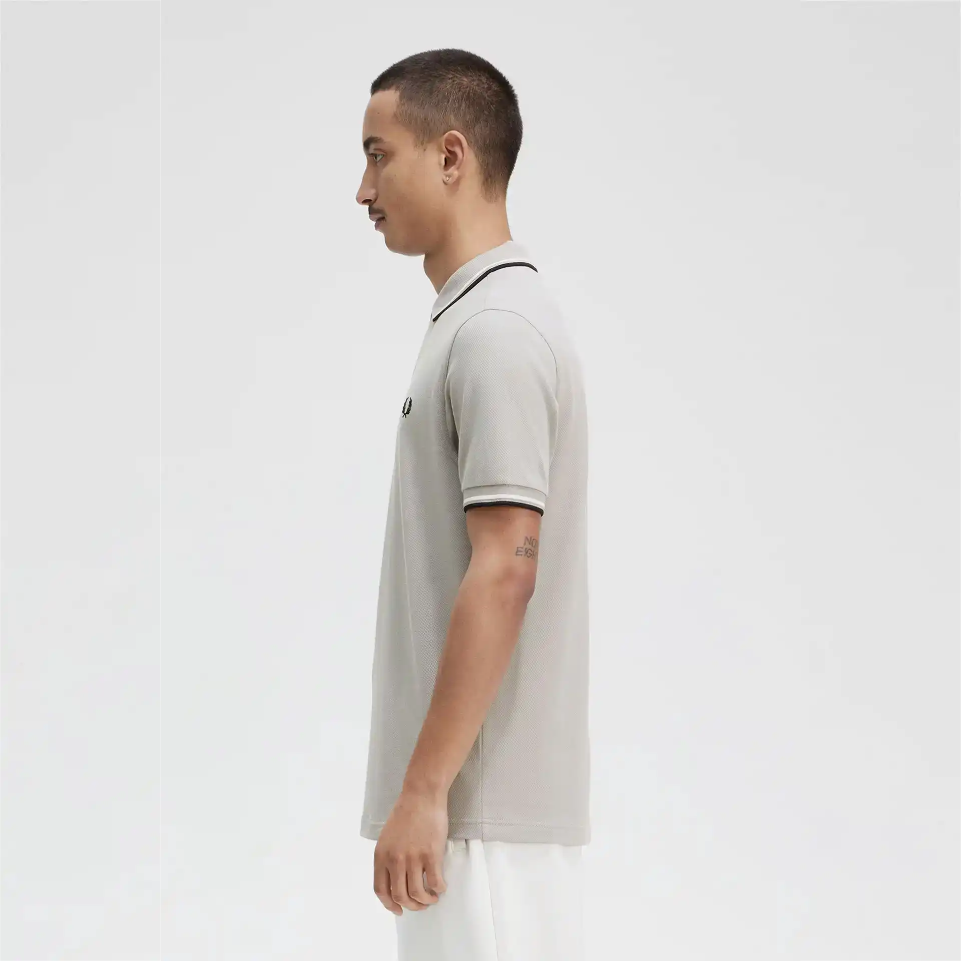 Fred Perry Twin Tipped Polo Shirt Limestone